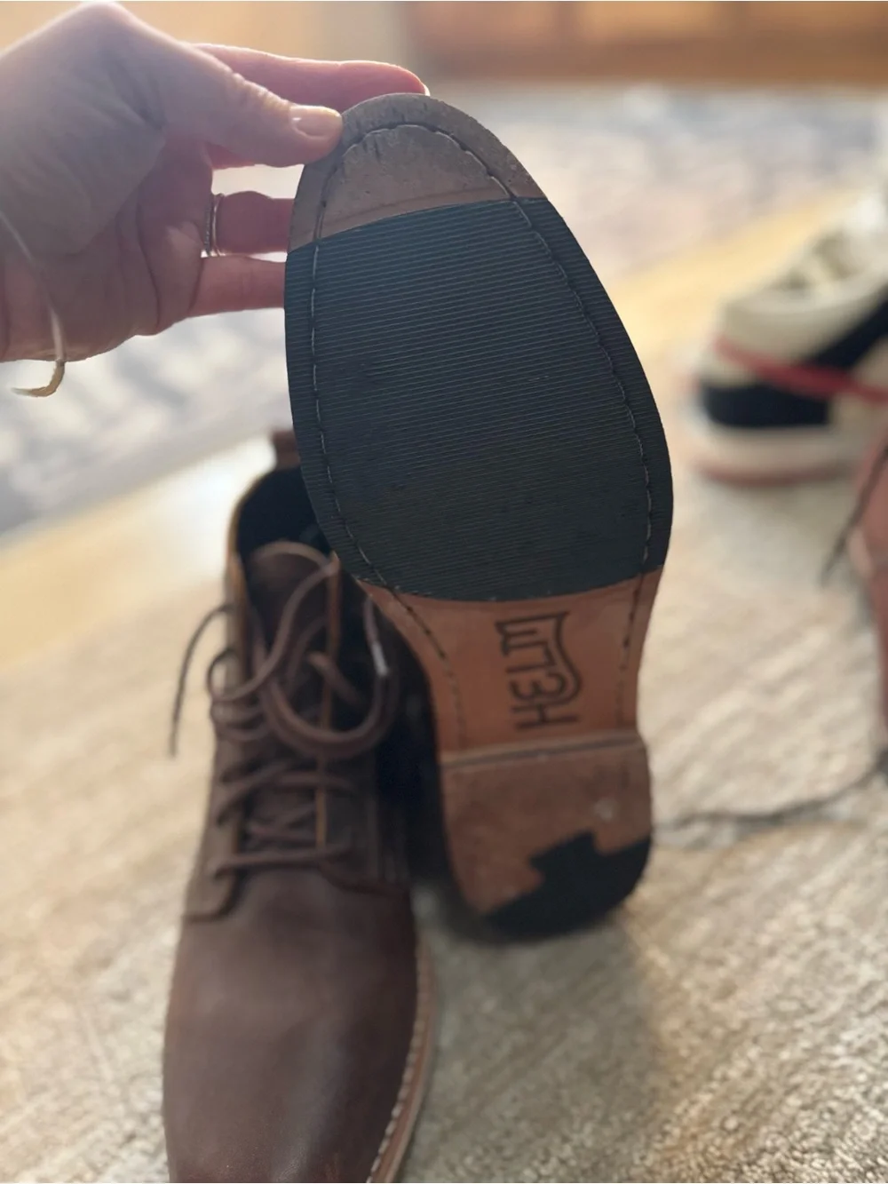 Helm Men's Brown Leather Chukka Boots - Lace-Up Ankle Boots